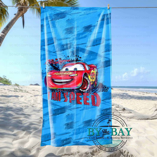 I am Speed Beach Towel