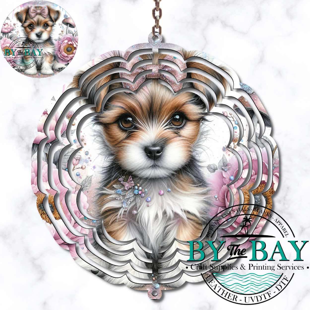 Jack Russell Pup 2 Wind Spinner Sublimation Print