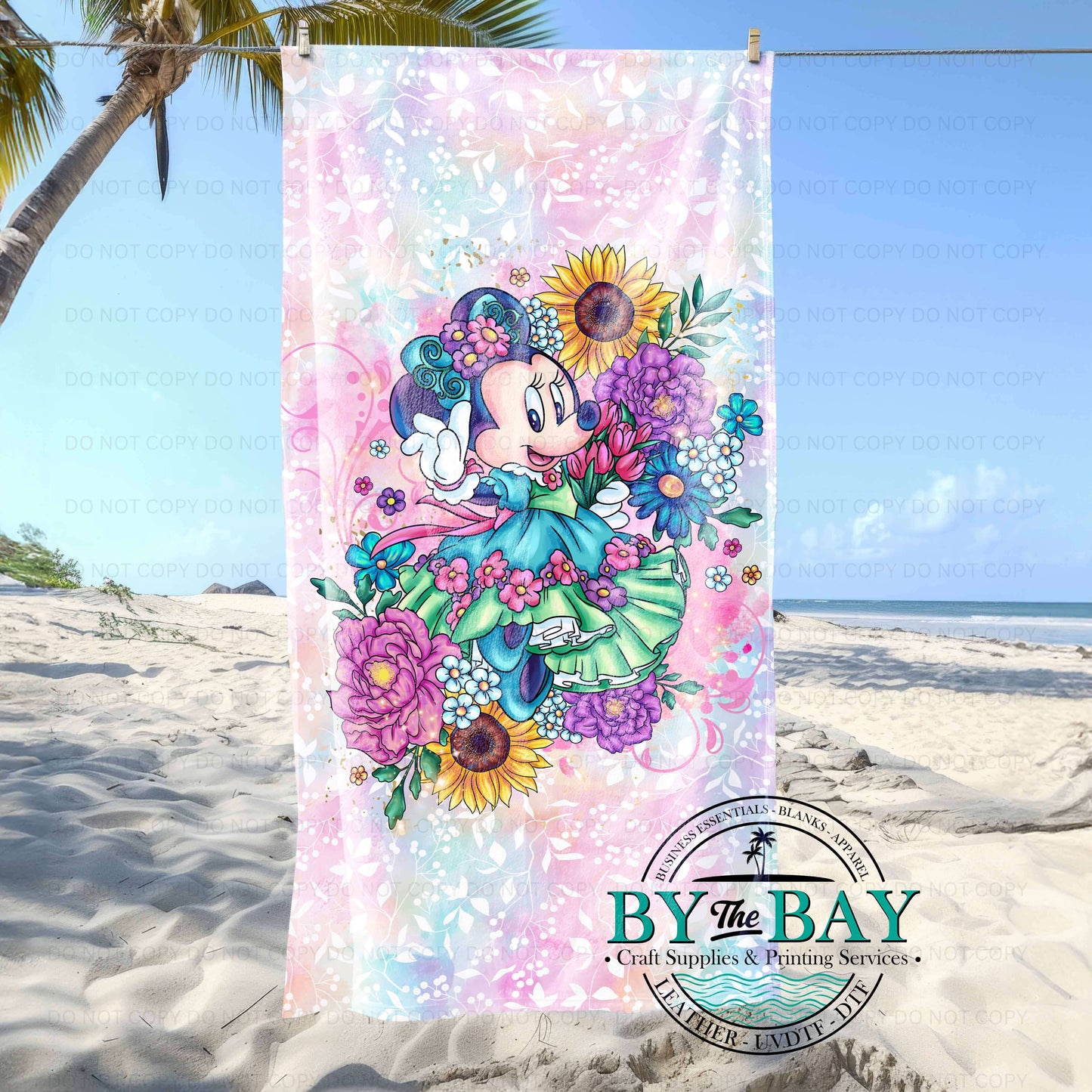 Miss Mouse Floral Beach Towel