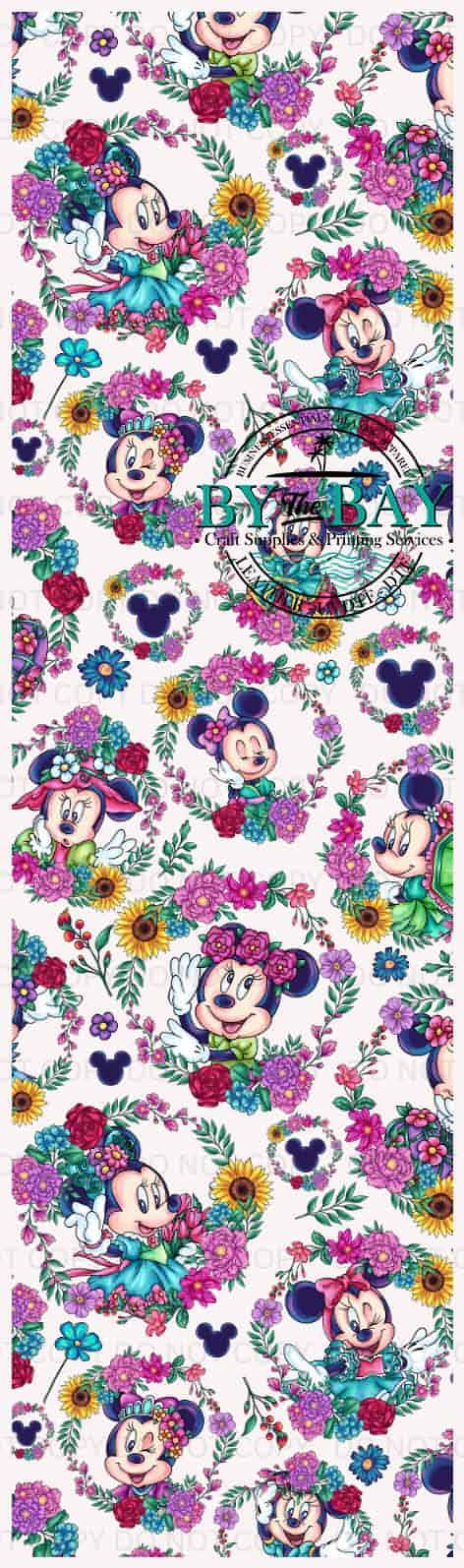 Miss Mouse in flower circle bookmark