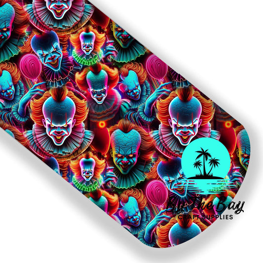 Neon Clowns Faux Leatherette