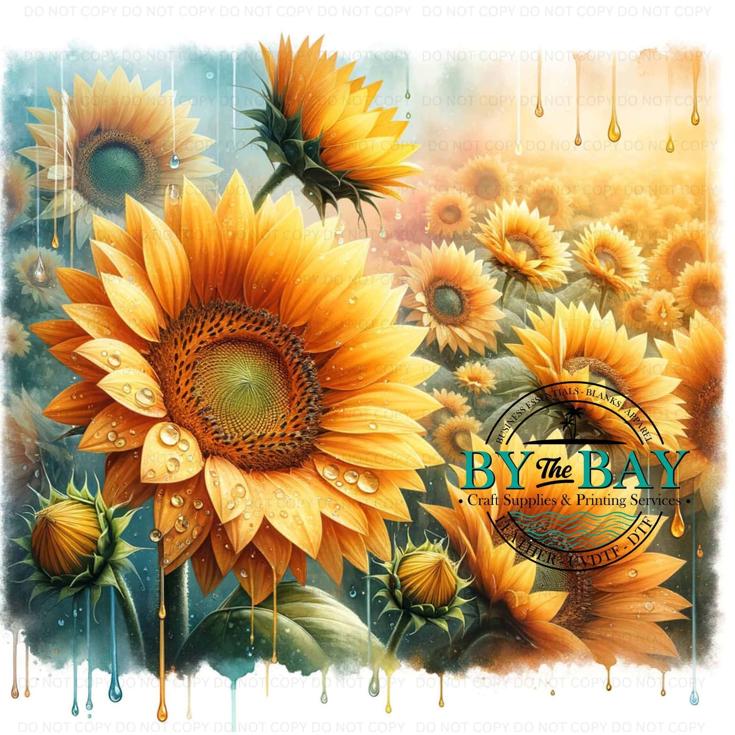 Watercolour Sunflower panel (Various Sizes)