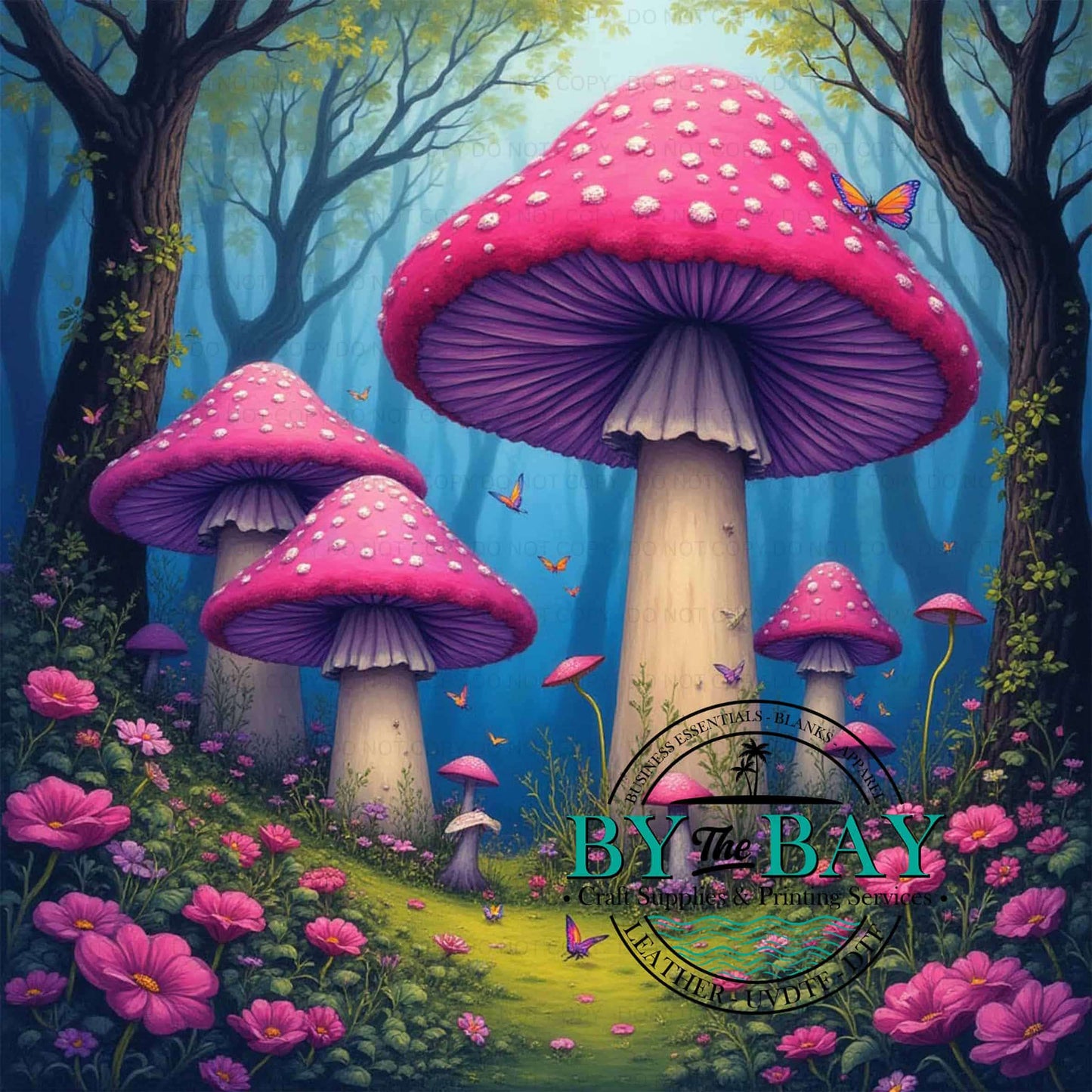 Pink Mushrooms panel (Various Sizes)