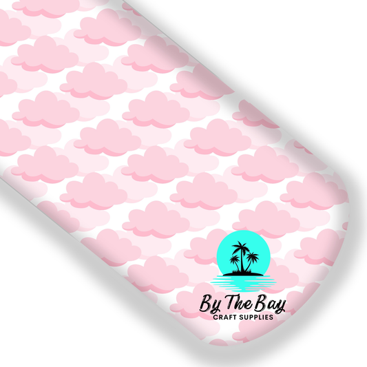 Pink Clouds Faux Leatherette