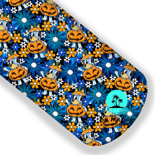 Pumpkin blue Floral