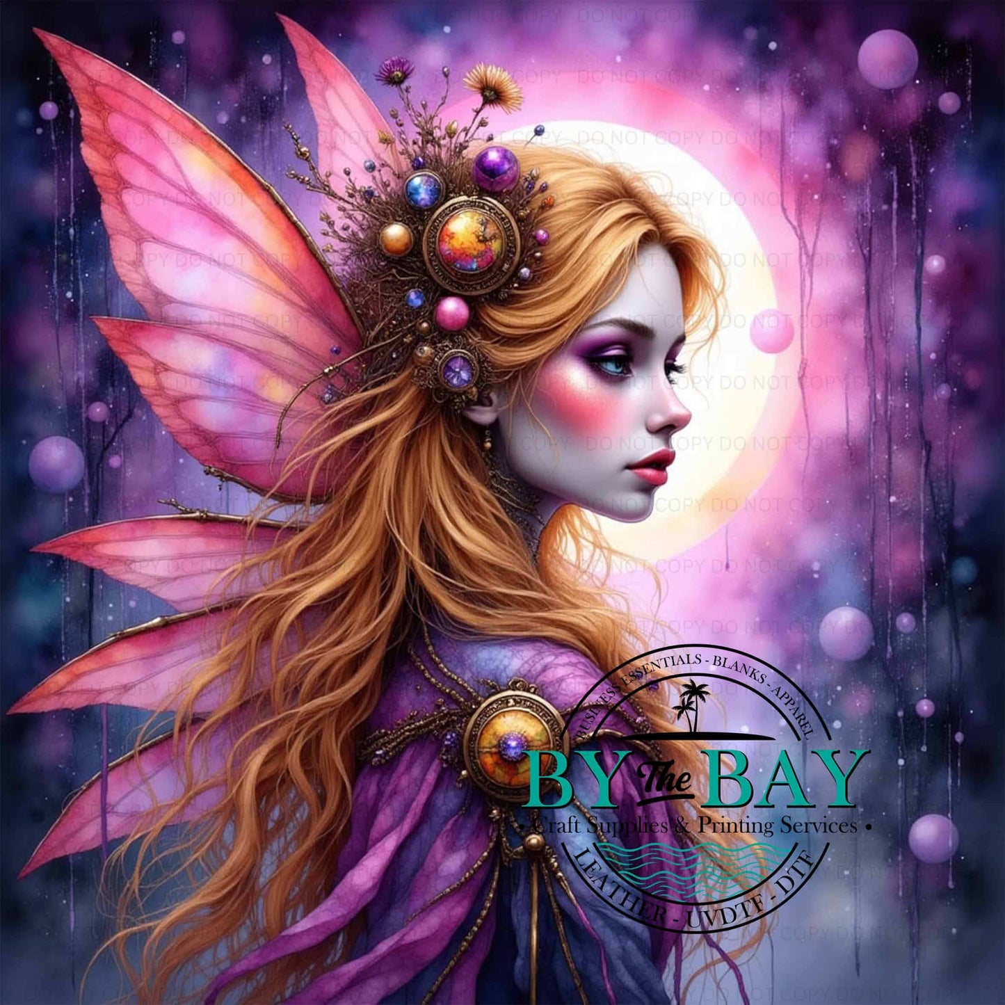 Purple steampunk fairy panel (Various Sizes)