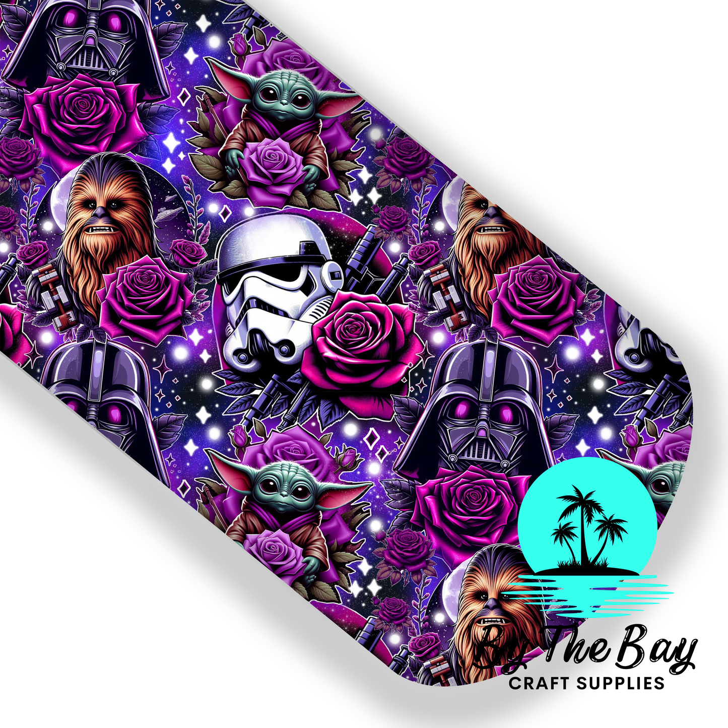 Space Friends purple rose Faux Leatherette