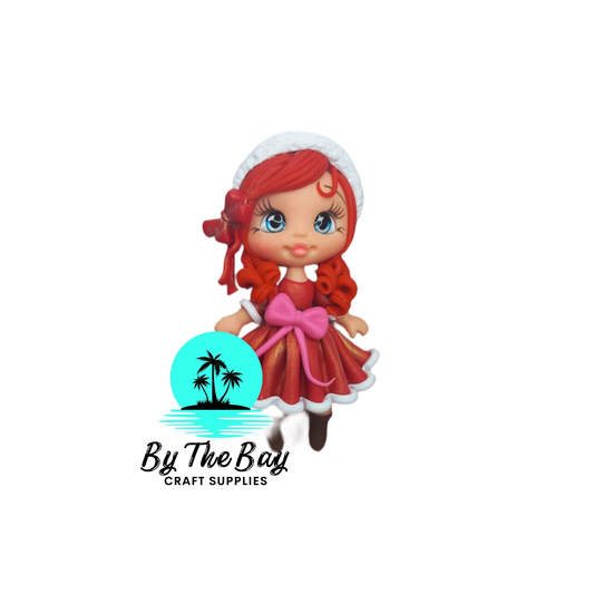 Christmas dress girl with red hair