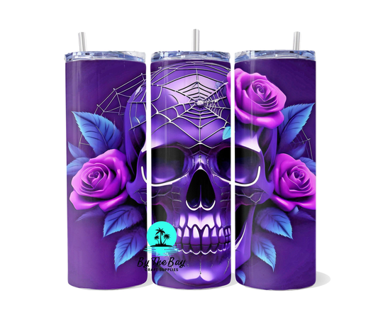 Neon punk Skull & Pink Roses 20oz SUB Print