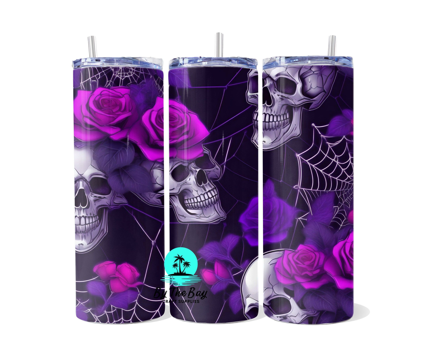 Neon punk Skulls & Roses 20oz SUB Print