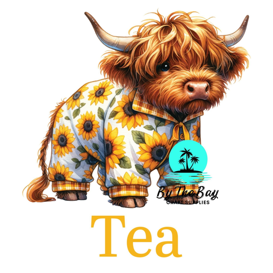 PJ Highland Cow Tea/Coffee/Sugar/Milo/Hot Choc UV decal