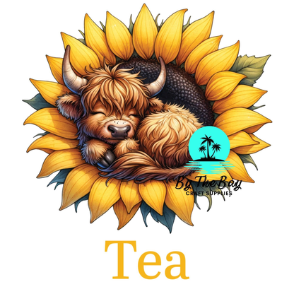 Sleeping Highland Cow Tea/Coffee/Sugar/Milo/Hot Choc UV decal