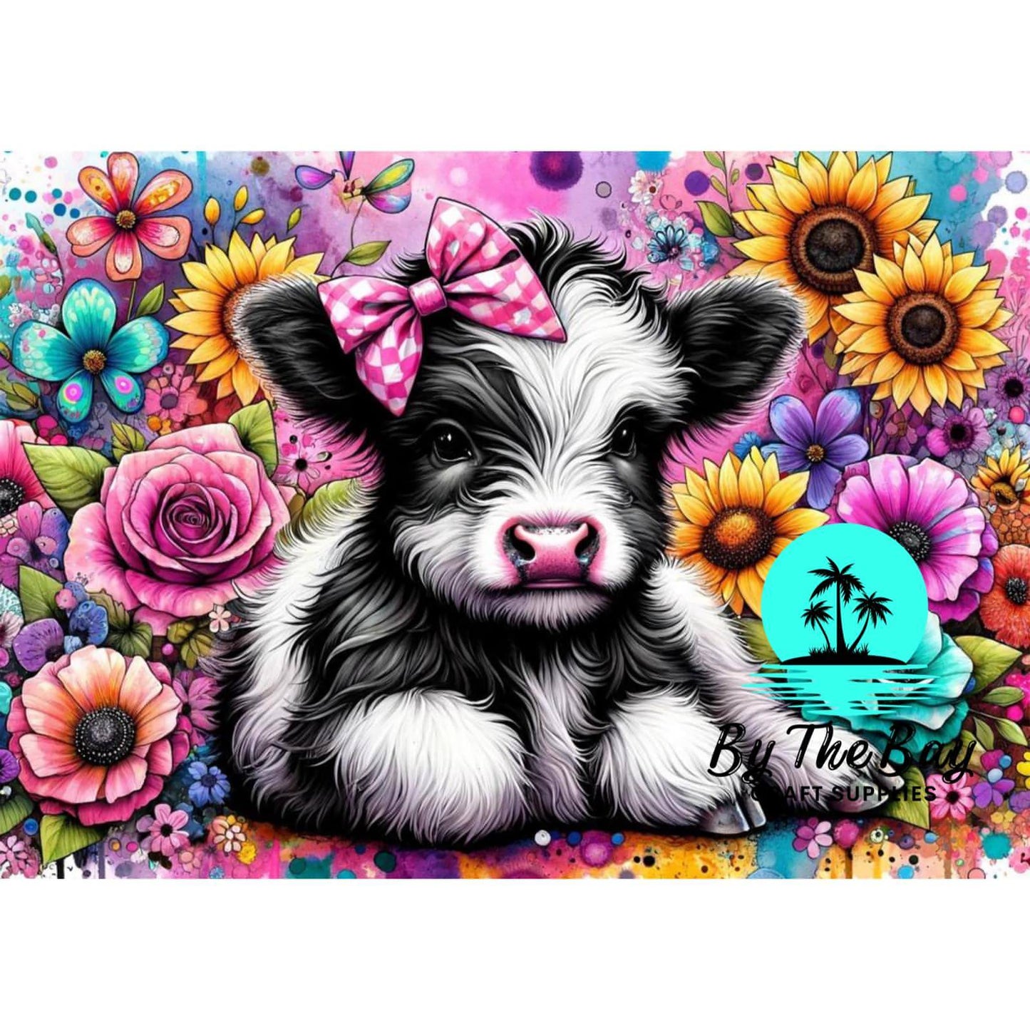 Colourful Flower Cow