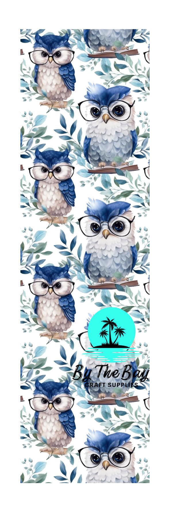 Blue Owl Bookmark Decal