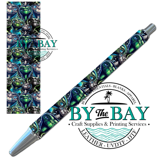 Green Alien UVDTF Pen Wrap