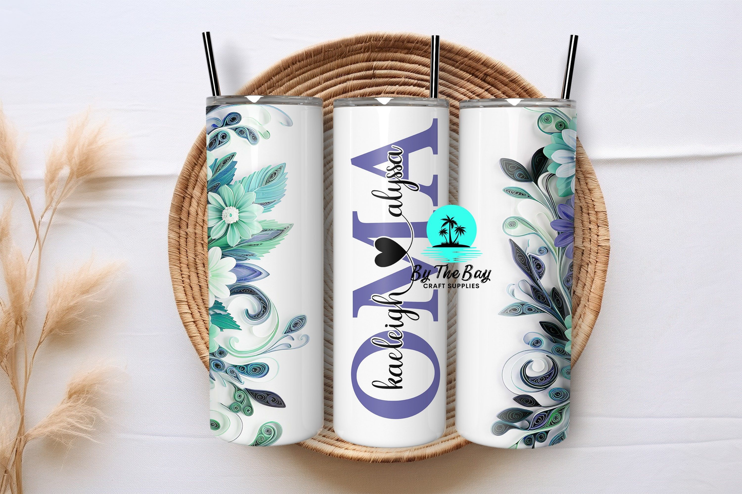 "Title Print" Floral 20oz Tumbler SUB PRINT