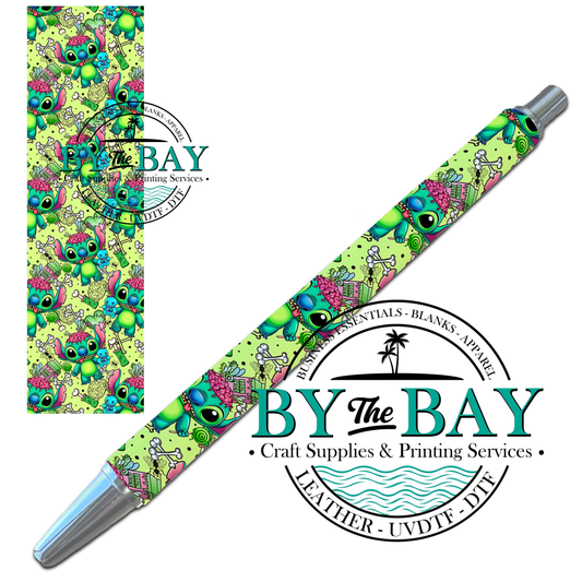 Zombie blue guy green UVDTF Pen Wrap