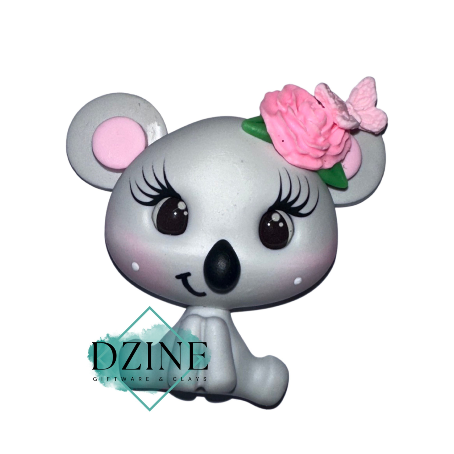 Koala with Pink Flower