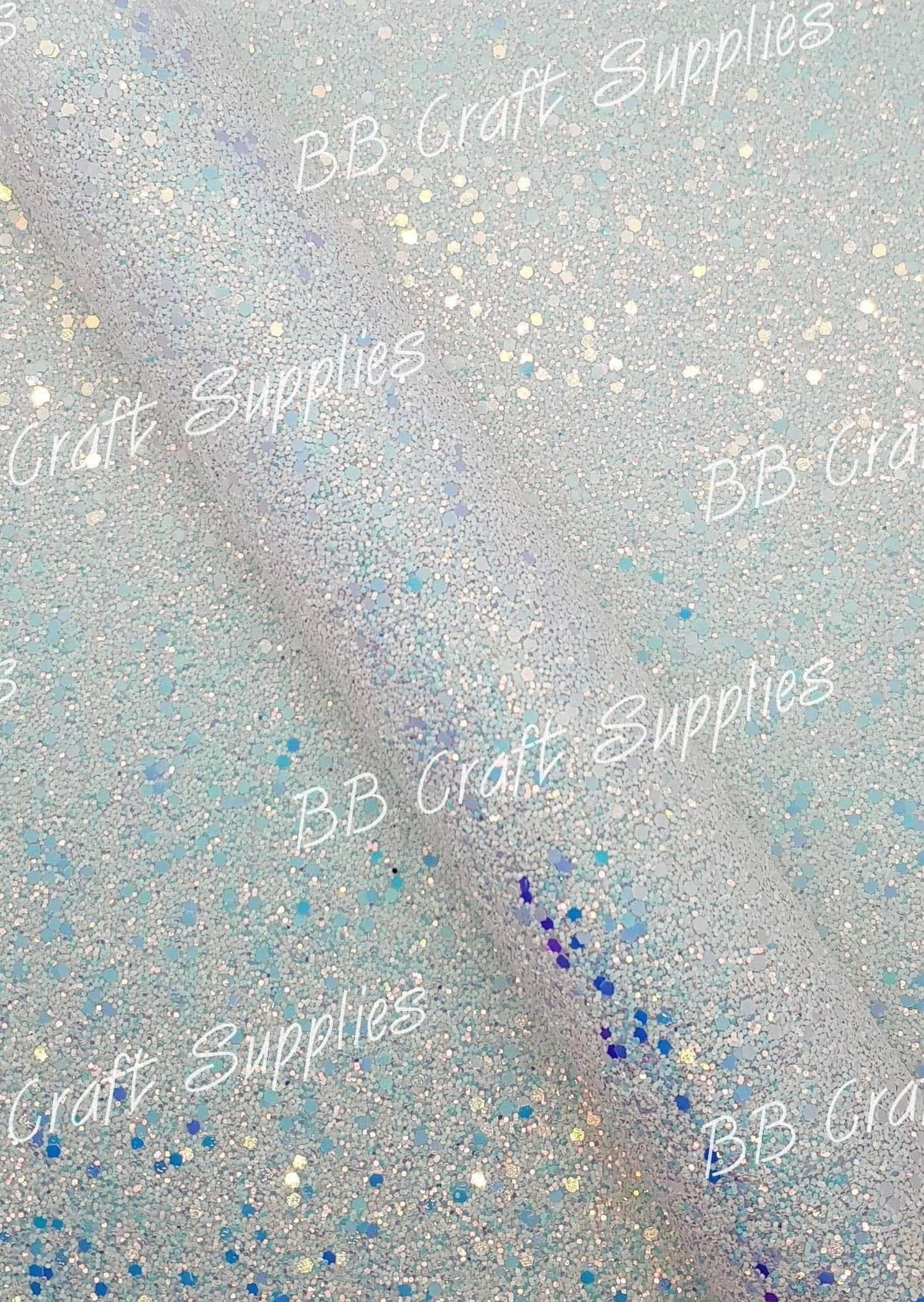 Chunky Glitter - Cotton white - Chunky, Faux, Faux Leather, glitter, leather, leatherette, white - Bare Butler Faux Leather Supplies 