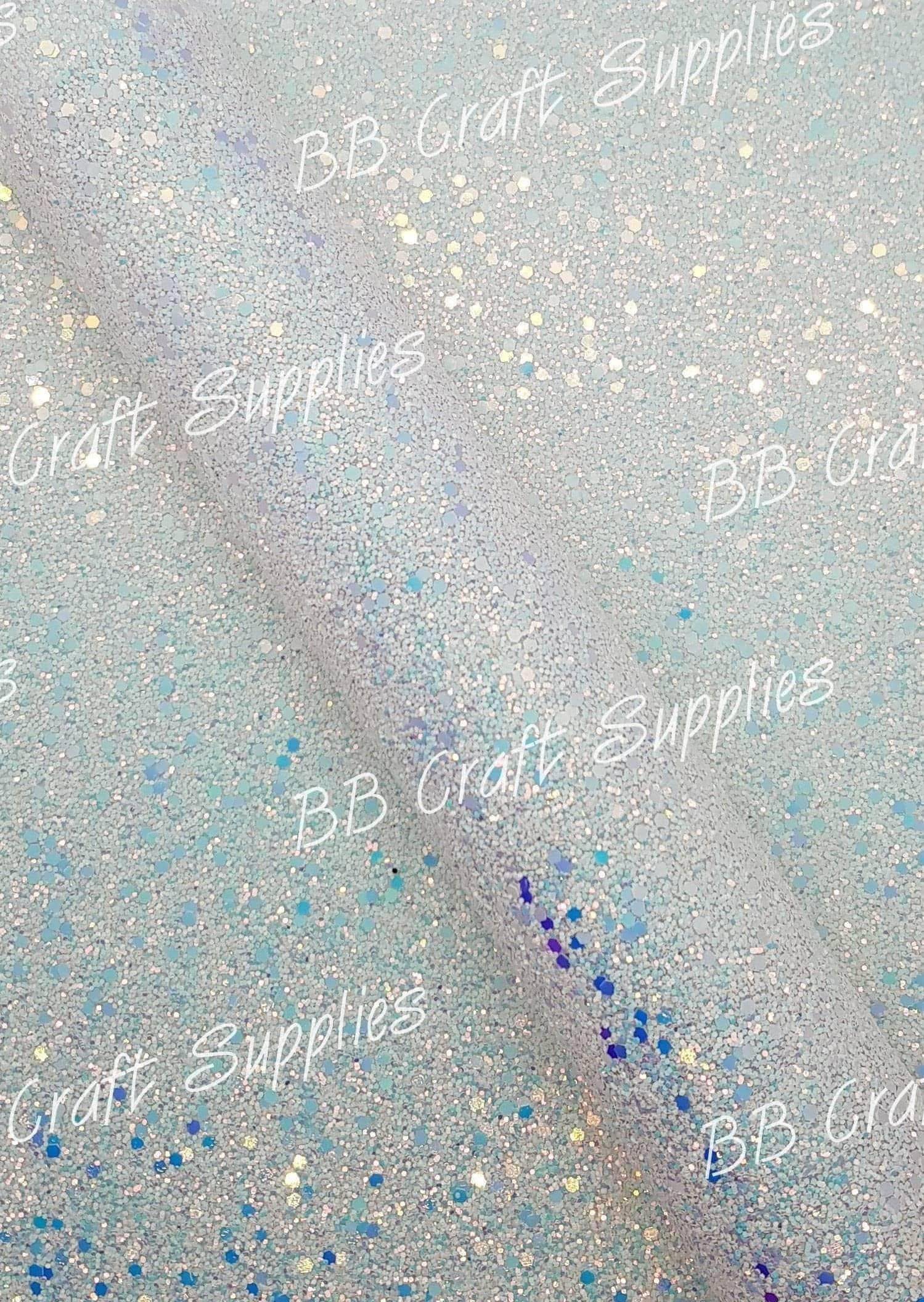 Chunky Glitter - Cotton white - Chunky, Faux, Faux Leather, glitter, leather, leatherette, white - Bare Butler Faux Leather Supplies 