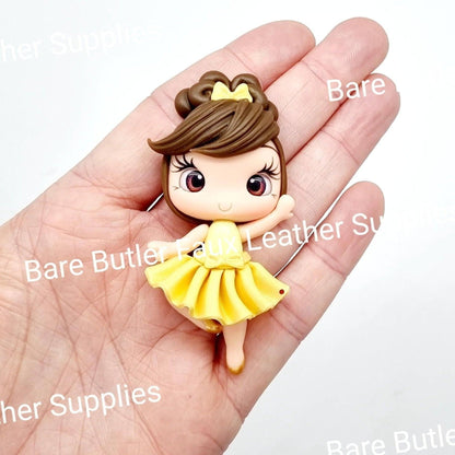 Dancer Yellow Dress - Clay, Clays, dancer, girl - Bare Butler Faux Leather Supplies 