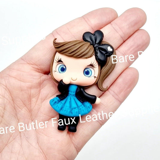 Girl in Green Dress - Clay, Clays, girl - Bare Butler Faux Leather Supplies 