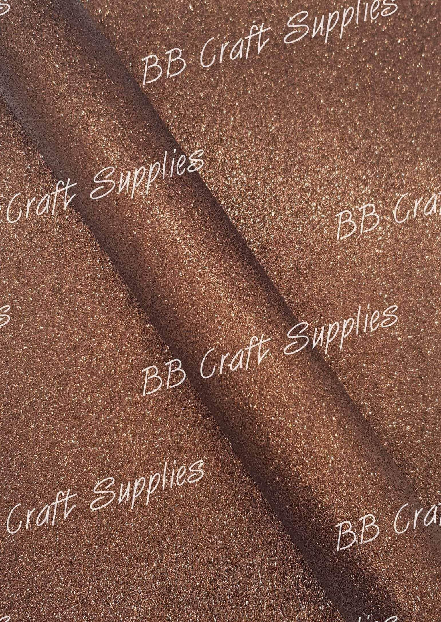 Glitter - Chocolate Brown - Brown, Chocolate, Faux, Faux Leather, Fine, Glitter, leather, leatherette, Super - Bare Butler Faux Leather Supplies 