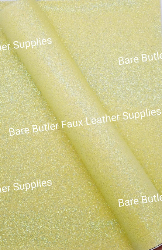 Glitter - Lemon - Berry, Faux, Faux Leather, Fine, Glitter, Leather, leatherette, Super - Bare Butler Faux Leather Supplies 