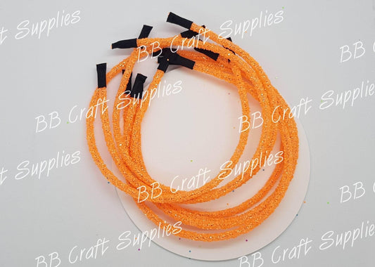 Glow in the Dark Headband - Orange - Accessories, GITD, Glow in the Dark, Headband - Bare Butler Faux Leather Supplies 