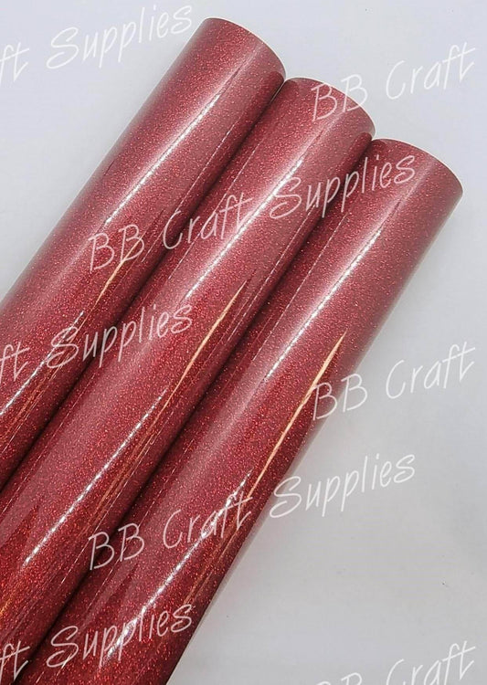 Heat Transfer Vinyl  -  Sandy Glitter Red - glitter, HTV, iron on vinyl, Red, Sand glitter - Bare Butler Faux Leather Supplies 