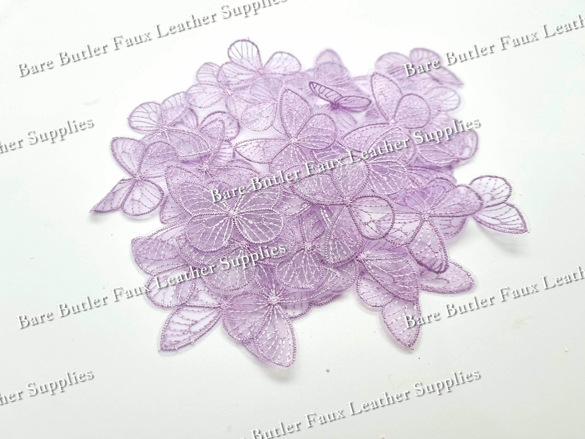 Lace Butterfly Embellishments - accessories, Butterfly, Embelishment, lace - Bare Butler Faux Leather Supplies 