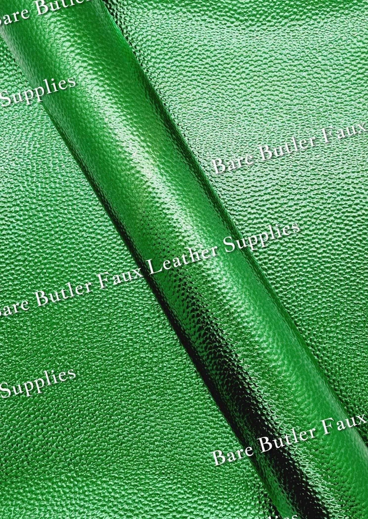 Metallic Green - Faux, Faux Leather, Leather, leatherette, metalic, metallic, metallic's - Bare Butler Faux Leather Supplies 