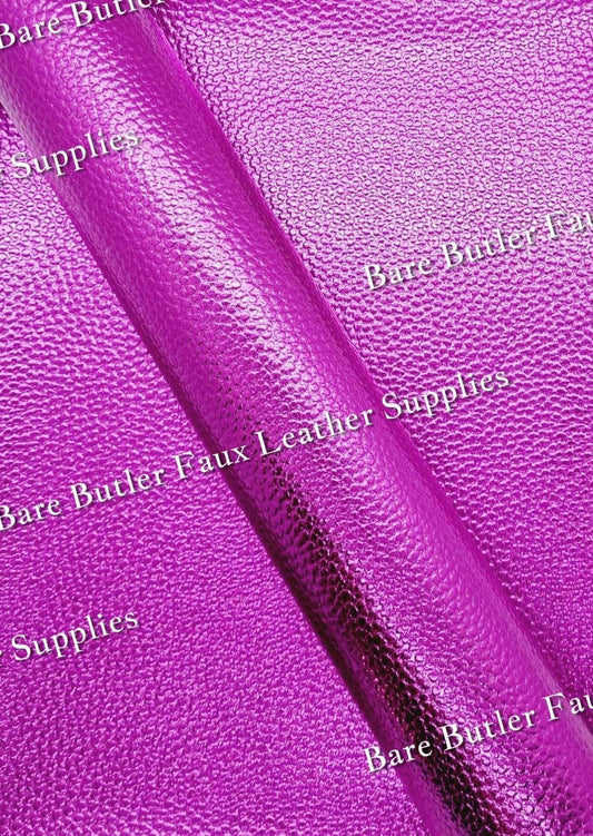 Metallic Magenta - Faux, Faux Leather, Leather, leatherette, metalic, metallic, metallic's - Bare Butler Faux Leather Supplies 