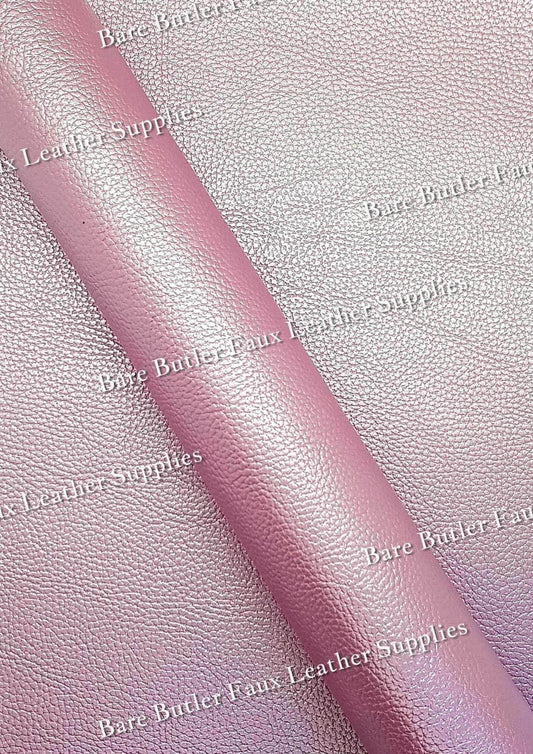 Pearl Metallic Pink - Faux, Leather, leatherette, metallic, metallic's, Pearl, Pink - Bare Butler Faux Leather Supplies 