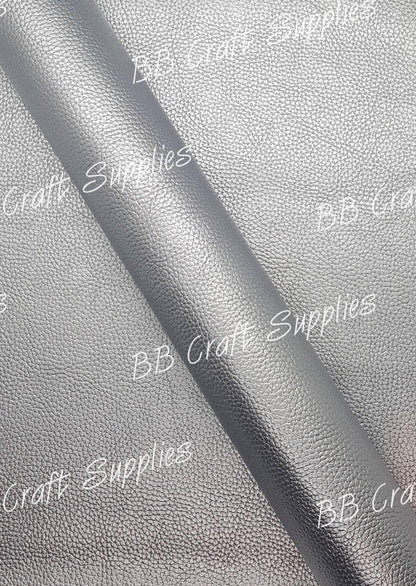 Pearl Metallic Silver - Faux, leather, metallic, metallic's, Pearl, silver - Bare Butler Faux Leather Supplies 