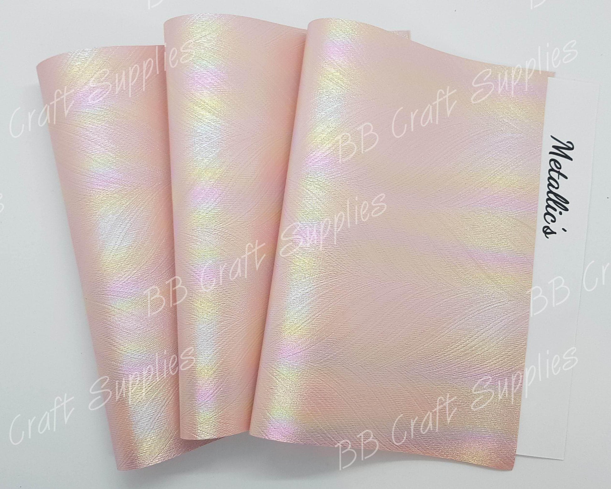 Peony Pink Rainbow Peacock Feather texture - Embossed, Faux, Faux Leather, feather, Leather, leatherette, pattern, peacock, rainbow, Whats new - Bare Butler Faux Leather Supplies 