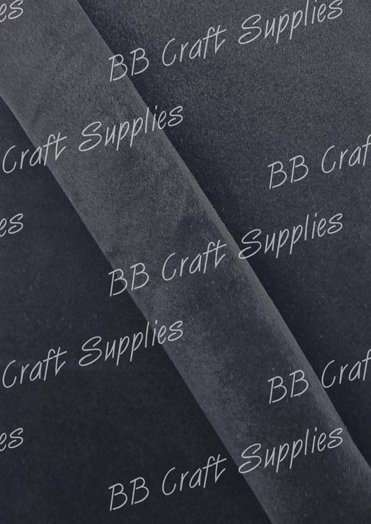 Premium Velvet Fabric - Black - crushed, soft, velvet - Bare Butler Faux Leather Supplies 