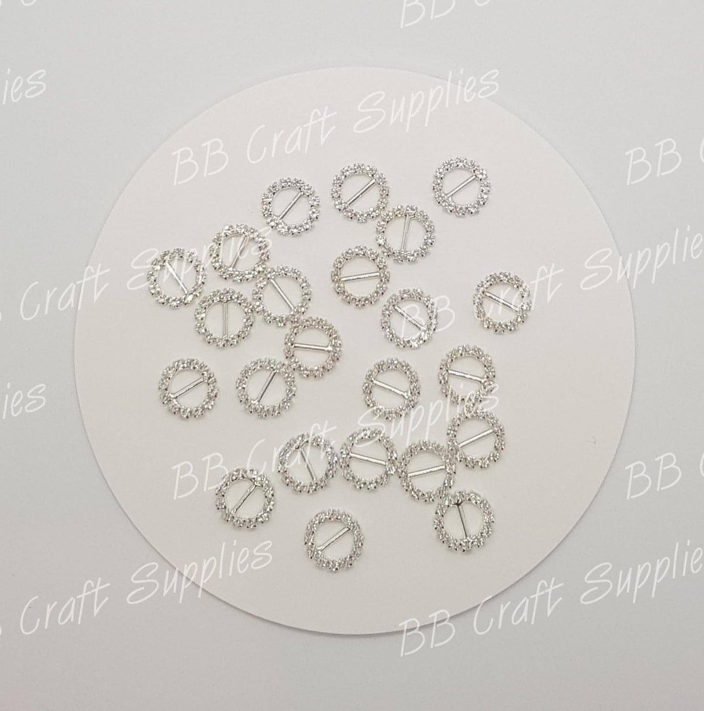 Rhinestone circle Embellishments - Embelishment, Rhinestone - Bare Butler Faux Leather Supplies 