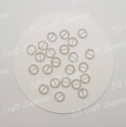 Rhinestone circle Embellishments - Embelishment, Rhinestone - Bare Butler Faux Leather Supplies 