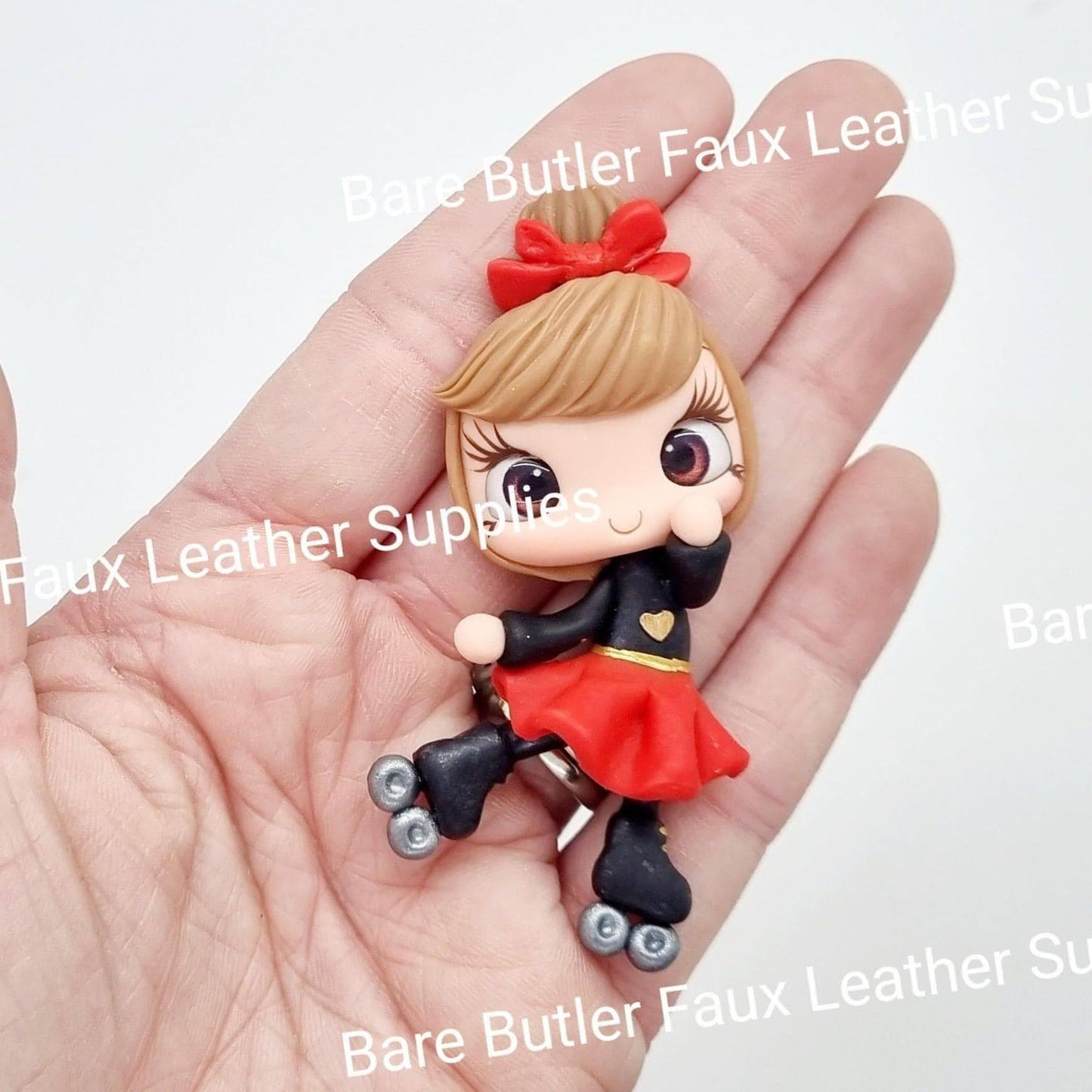 Skater Girl - Clay, Clays, Girl, Skater - Bare Butler Faux Leather Supplies 