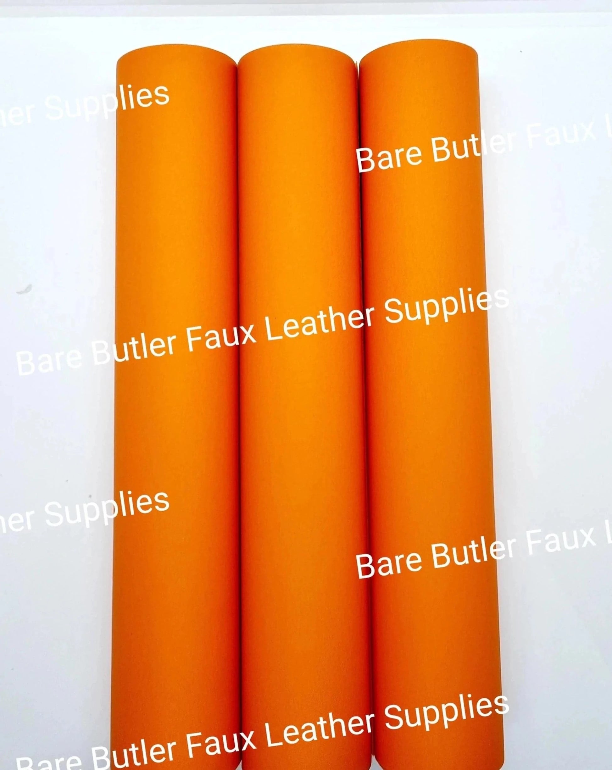 Solid Colour Litchi Roll - Orange - Colour, Faux, Faux Leather, Leather, leatherette, Litchi, orange, Solid - Bare Butler Faux Leather Supplies 
