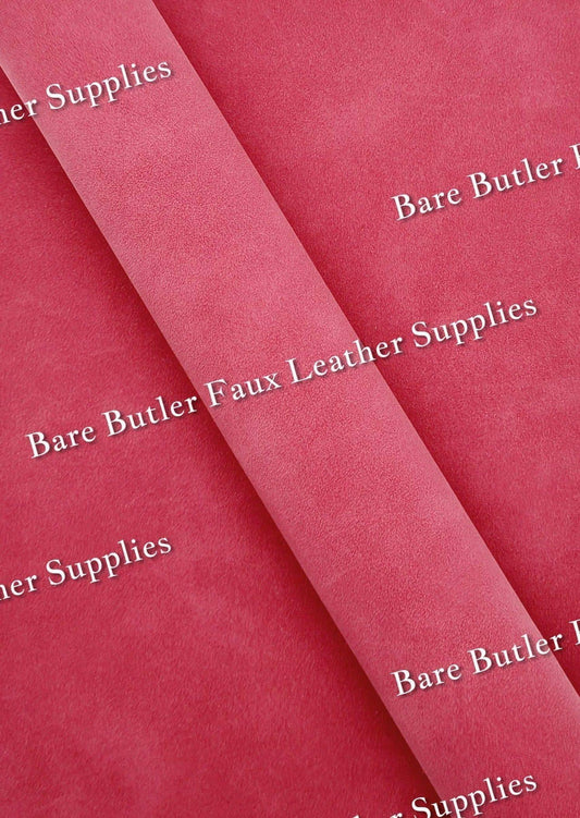 Suede - Berry - Faux, Faux Leather, Suede - Bare Butler Faux Leather Supplies 