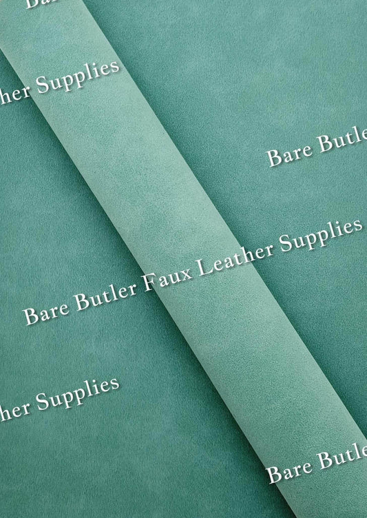 Suede - Mint - Faux, Faux Leather, Suede - Bare Butler Faux Leather Supplies 