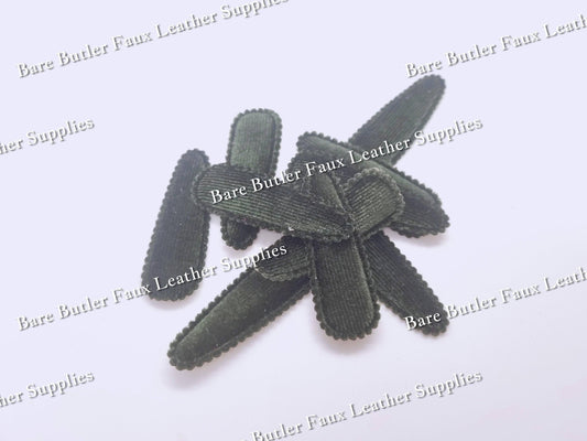 Velvet Snap Clip Covers - accessories, clips, Embelishment, hardware, Lobster - Bare Butler Faux Leather Supplies 